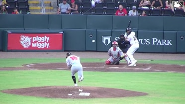 Ambioris Tavarez singles on a sharp line drive to center fielder Raudi Rodriguez. Kevin Kilpatrick Jr. scores.