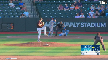 Luke Pelzer singles on a sharp line drive to left fielder Brandon Compton. Asbel Gonzalez scores.