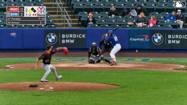 Christian Arroyo singles on a ground ball to left fielder Robert Hassell III. Nick Morabito scores.