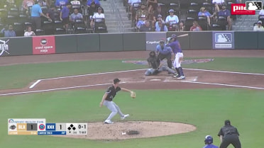 Carter Trice out on a sacrifice fly to center fielder Josiah Ragsdale. Alex Ramírez scores.