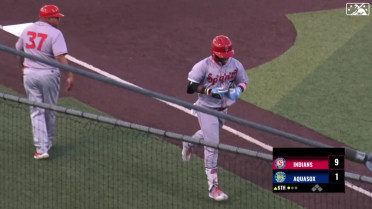 Adael Amador lifts his third home run of the game