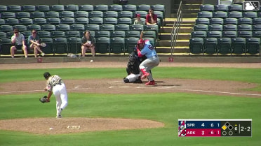 Deniel Ortiz out on a sacrifice fly to center fielder Jonny Farmelo. Josiah Ragsdale scores.