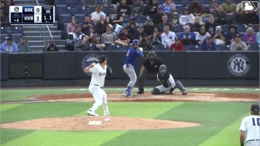 Corey Collins homers (1) on a line drive to right field.