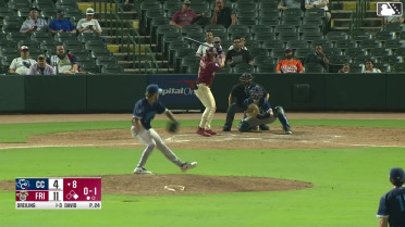 Dylan Dreiling homers (16) on a fly ball to right center field. Sebastian Walcott scores.