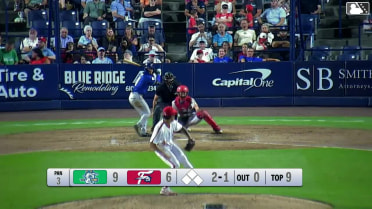 Roc Riggio homers (9) on a fly ball to right field.
