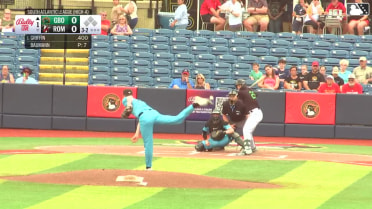 Garrett Baumann's first strikeout in scoreless start