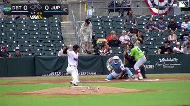Arnaldo Lantigua homers (1) on a line drive to left center field.