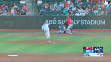Cade McGee singles on a line drive to center fielder Esmil Valencia. Christian Martin scores. José Suárez to 2nd.