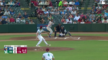 Ben McLaughlin singles on a fly ball to right fielder Yeison Morrobel. Angel Ortiz scores. Ben McLaughlin to 2nd. Fielding error by right fielder Yeison Morrobel.