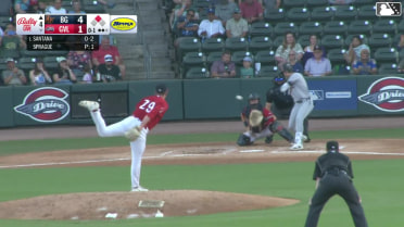 Adrian Santana singles on a ground ball to left fielder Yophery Rodriguez. Ryan McCoy scores. Adrian Santana to 2nd.