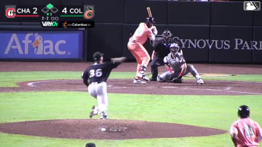 David McCabe homers (1) on a fly ball to right center field. Lizandro Espinoza scores.