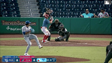 Juan Villavicencio singles on a sharp line drive to left fielder Austin Smith. Alirio Ferrebus scores.