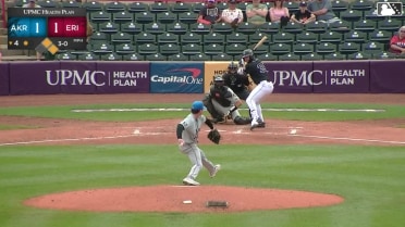 Stephen Hrustich homers (1) on a fly ball to left center field. E.J. Exposito scores. Andrew Sojka scores.