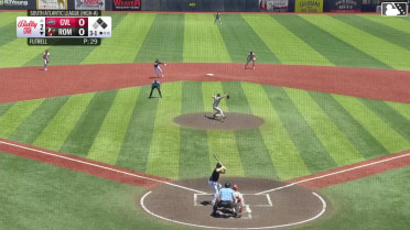 Mac Guscette grounds into a double play, shortstop Mason White to second baseman Freili Encarnacion to first baseman Antonio Anderson. Mason Guerra out at 2nd. Mac Guscette out at 1st.