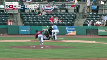 Ryan Cermak homers (1) on a fly ball to center field.