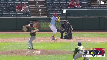 Won-Bin Cho singles on a line drive to center fielder Kai Roberts. Deniel Ortiz scores.