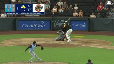 Chad Wallach grounds into a double play, third baseman Will Wagner to second baseman Marcos Castañon to first baseman Nick Pratto. Bryan Lavastida out at 2nd. Chad Wallach out at 1st.