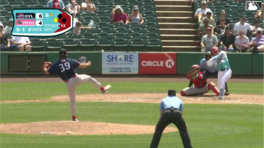 Kodey Shojinaga out on a sacrifice fly to right fielder Isaiah Jackson. Devin Saltiban scores.