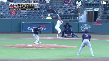 Colton Ledbetter singles on a ground ball to right fielder Akil Baddoo. Thomas Saggese scores.