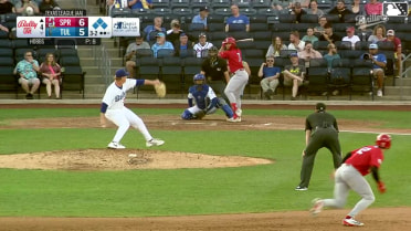 Dakota Harris singles on a ground ball to second baseman Jake Gelof, deflected by pitcher Carson Hobbs. Chase Davis scores. Travis Honeyman to 3rd. Trey Paige to 2nd.