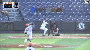 Josh Moylan homers (6) on a fly ball to right field.