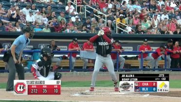 Jay Allen II singles on a ground ball to shortstop Jesús Made. Carter Graham scores. Cam Collier to 3rd.