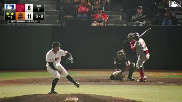 Enyervert Perez out on a sacrifice fly to center fielder Andy Polanco. JD Dix scores.