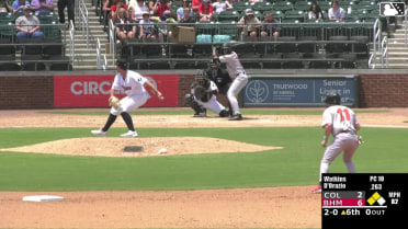 J.J. D'Orazio out on a sacrifice fly to right fielder Drake Logan. Matthew Lugo scores. Nick Rodriguez to 3rd.