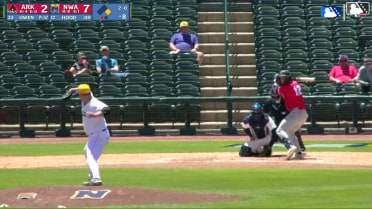 Josh Hood homers (3) on a fly ball to left field. Nick Raposo scores.