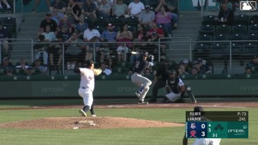 Trevor Hauver homers (6) on a fly ball to right center field.