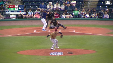 Conner Capel singles on a line drive to right fielder Ivan Brethowr. Aidan Longwell scores.