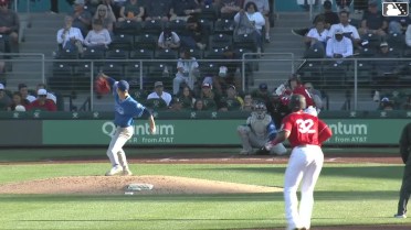 Brock Rodden singles on a ground ball to center fielder Zach Ehrhard. Lazaro Montes scores.