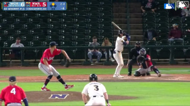 Carson Roccaforte singles on a ground ball to right fielder Kala'i Rosario. Justin Johnson scores. Carson Roccaforte to 2nd. Fielding error by right fielder Kala'i Rosario.