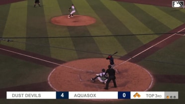 Jorge Ruiz grounds into a force out, pitcher Taylor Dollard to shortstop Felnin Celesten. Matt Coutney scores. Juan Flores to 3rd. Randy De Jesus out at 2nd. Jorge Ruiz to 1st.