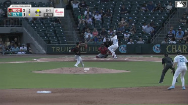 Korey Lee doubles (12) on a fly ball to left fielder Joey Wiemer. Nolan Jones scores.