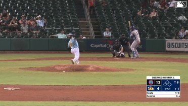 Alex Ramírez homers (5) on a fly ball to right center field.