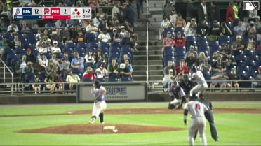 Jefferson Rojas singles on a sharp line drive to center fielder Will Turner. Kevin Parada scores. Mitch Voit to 3rd. Jefferson Rojas to 2nd.