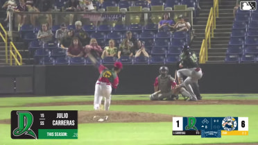 Julio Carreras homers (1) on a line drive to right field.