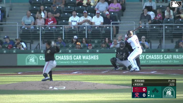Patrick Wisdom homers (27) on a fly ball to left center field.