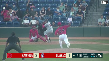 Carlos Virahonda doubles (9) on a line drive to left fielder Kevyn Castillo. JD Dix scores. Kayson Cunningham scores.