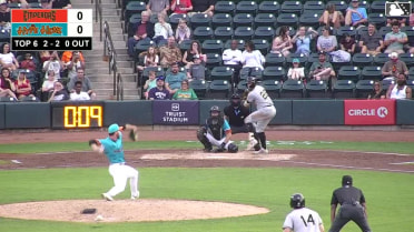 Mason Guerra out on a sacrifice fly to center fielder Ely Brown. Dixon Williams scores.