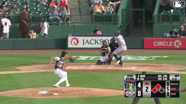 Khadim Diaw homers (5) on a fly ball to center field. Luis Hernandez scores. Marek Houston scores.