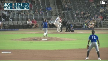 Tucker Flint homers (1) on a fly ball to center field.