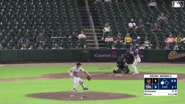 Gregory Barrios triples (4) on a ground ball to right fielder Owen Carey. Justyn-Henry Malloy scores.