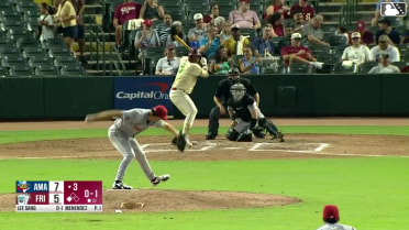 Marcus Lee Sang singles on a ground ball to left fielder Trent Youngblood. Max Wagner scores.