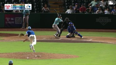 Zach Cole homers (8) on a fly ball to right field. Jake Meyers scores.