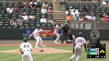 Jake Cave hits a grand slam (1) to right center field. Cooper Kinney scores. Homer Bush Jr. scores. Blake Sabol scores.