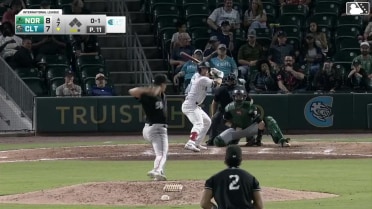 Oliver Dunn homers (6) on a fly ball to center field.