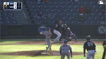 Josh Moylan singles on a line drive to left fielder Diego Mosquera. Wilson Rodriguez scores. Tyler Wilson to 3rd.