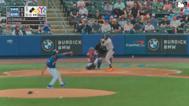 Jonathan Ornelas triples (1) on a sharp fly ball to center fielder Cristian Pache. Ernesto Martinez Jr. scores.